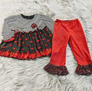 Isobella and Chloe 2t outfit Red & Gray